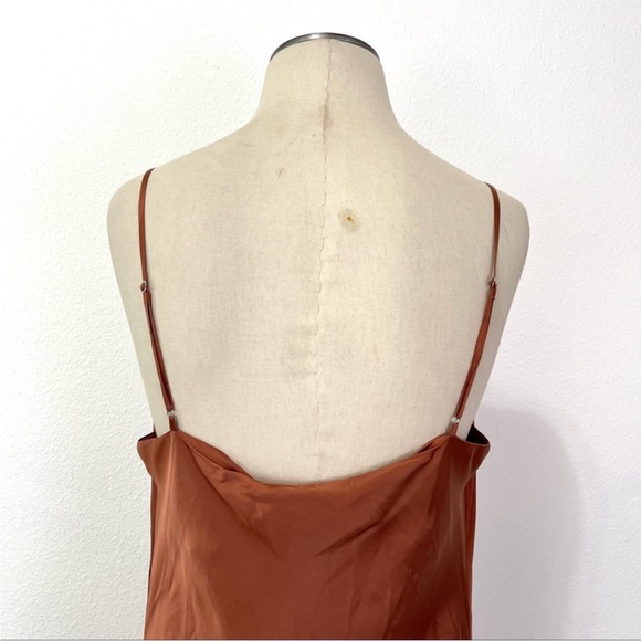 Aritzia- Wilfred Only Ruched Dress in Genuine Brown Size XL - Picture 7 of 12